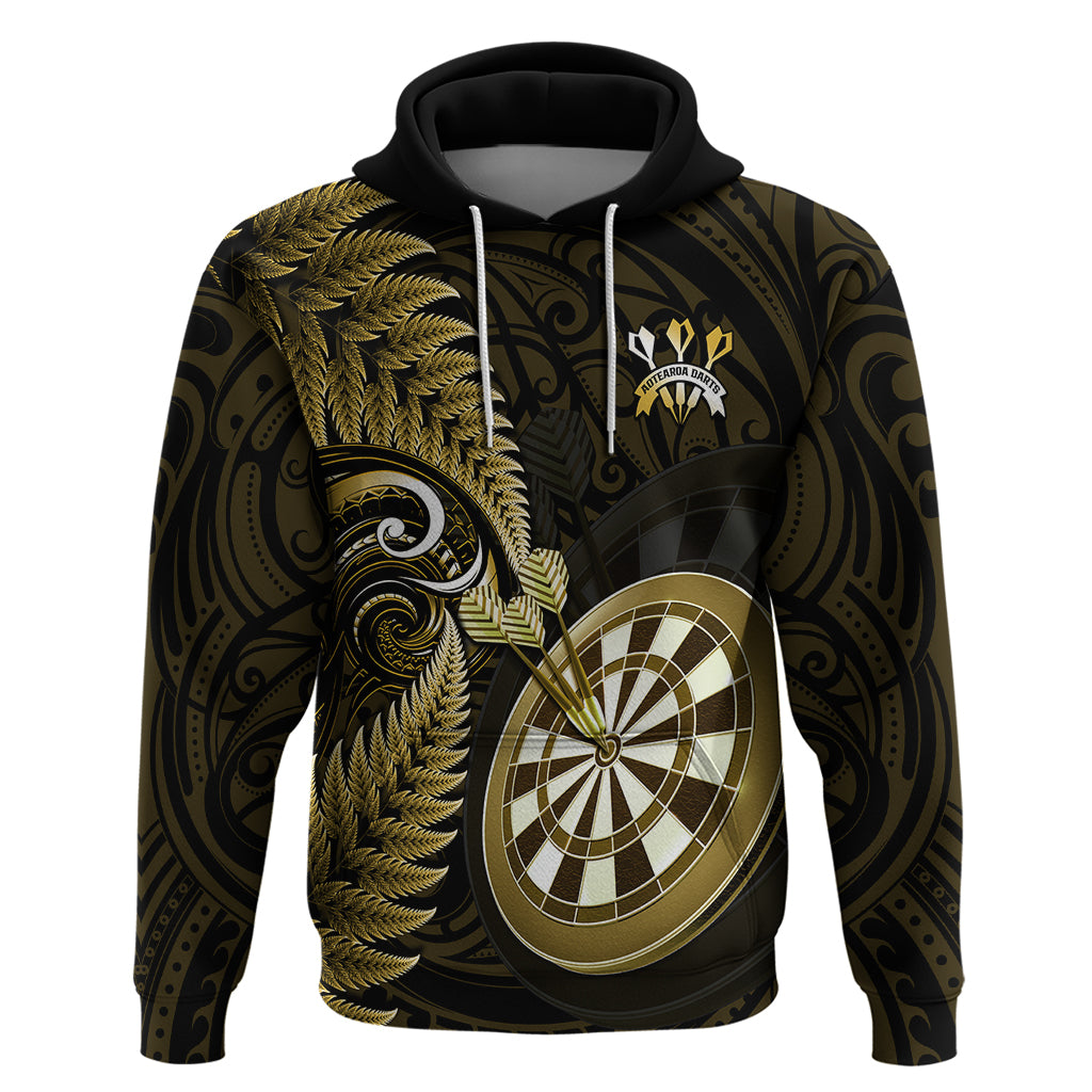 New Zealand Darts Hoodie Happiness Is A Tight Threesome Maori Gold - Vibe Hoodie Shop