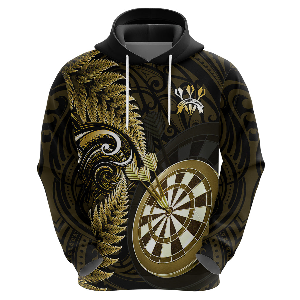 New Zealand Darts Hoodie Happiness Is A Tight Threesome Maori Gold - Vibe Hoodie Shop