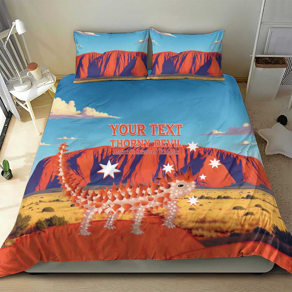 Personalised Australia Thorny Devil Bedding Set Nature's Armored Knights - Aussie Uluru - Vibe Hoodie Shop