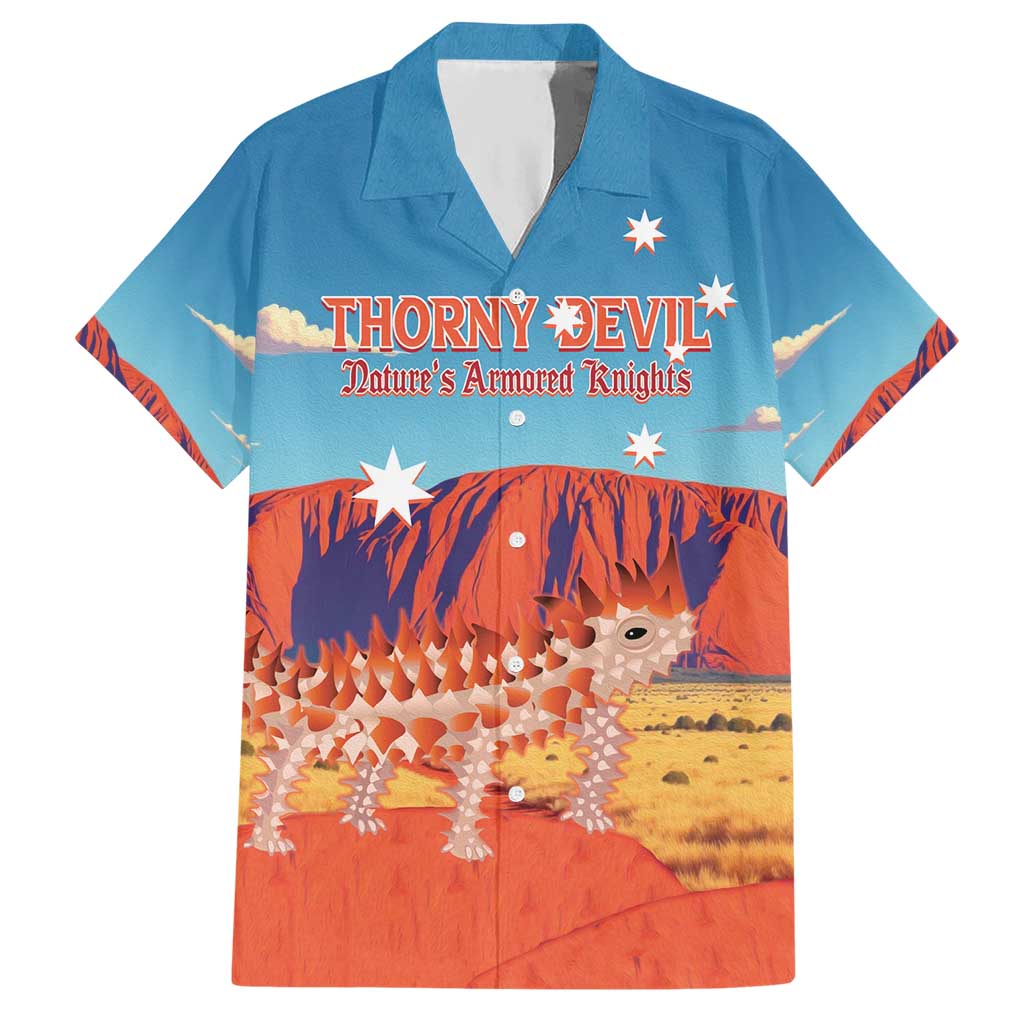 Personalised Australia Thorny Devil Hawaiian Shirt Nature's Armored Knights - Aussie Uluru - Vibe Hoodie Shop