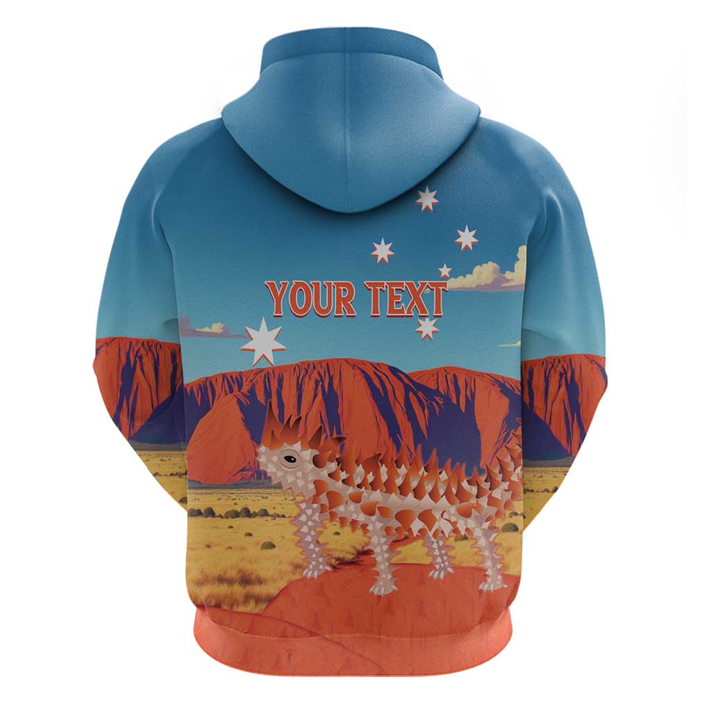 Personalised Australia Thorny Devil Hoodie Nature's Armored Knights - Aussie Uluru - Vibe Hoodie Shop