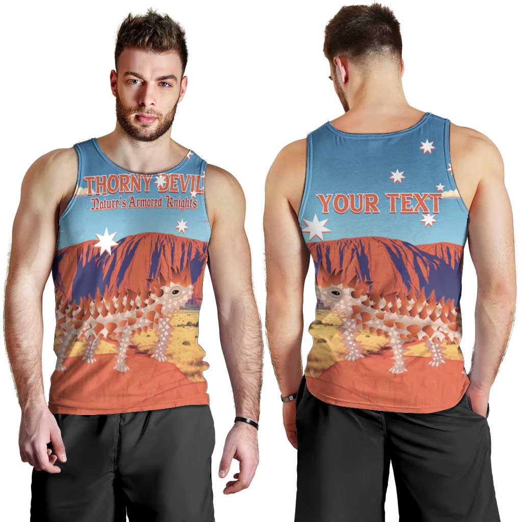 Personalised Australia Thorny Devil Men Tank Top Nature's Armored Knights - Aussie Uluru - Vibe Hoodie Shop