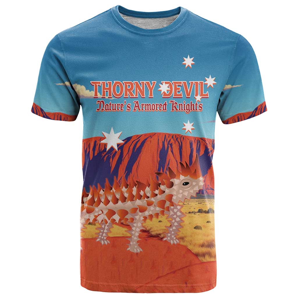 Personalised Australia Thorny Devil T Shirt Nature's Armored Knights - Aussie Uluru - Vibe Hoodie Shop