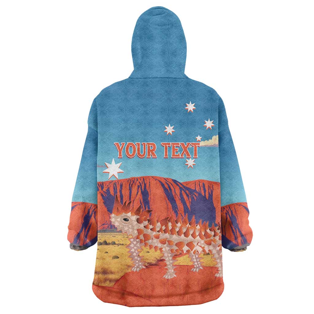 Personalised Australia Thorny Devil Wearable Blanket Hoodie Nature's Armored Knights - Aussie Uluru - Vibe Hoodie Shop