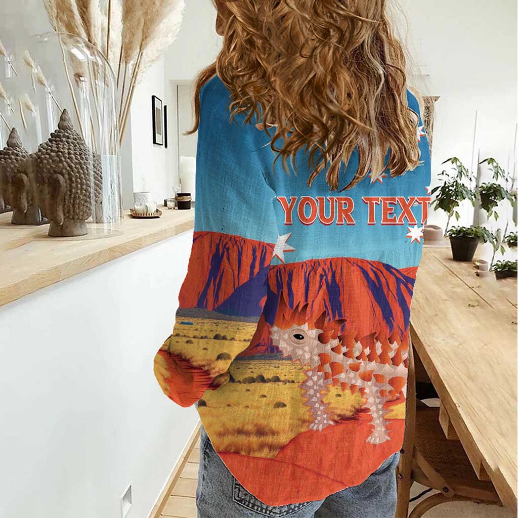 Personalised Australia Thorny Devil Women Casual Shirt Nature's Armored Knights - Aussie Uluru - Vibe Hoodie Shop