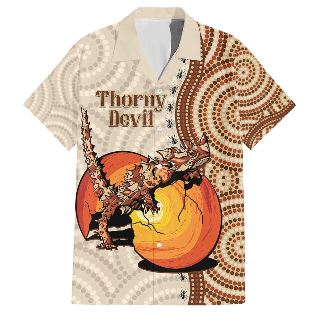 Thorny Devil Australia Hawaiian Shirt Baby Moloch Horridus With Ants - Aboriginal Art - Vibe Hoodie Shop