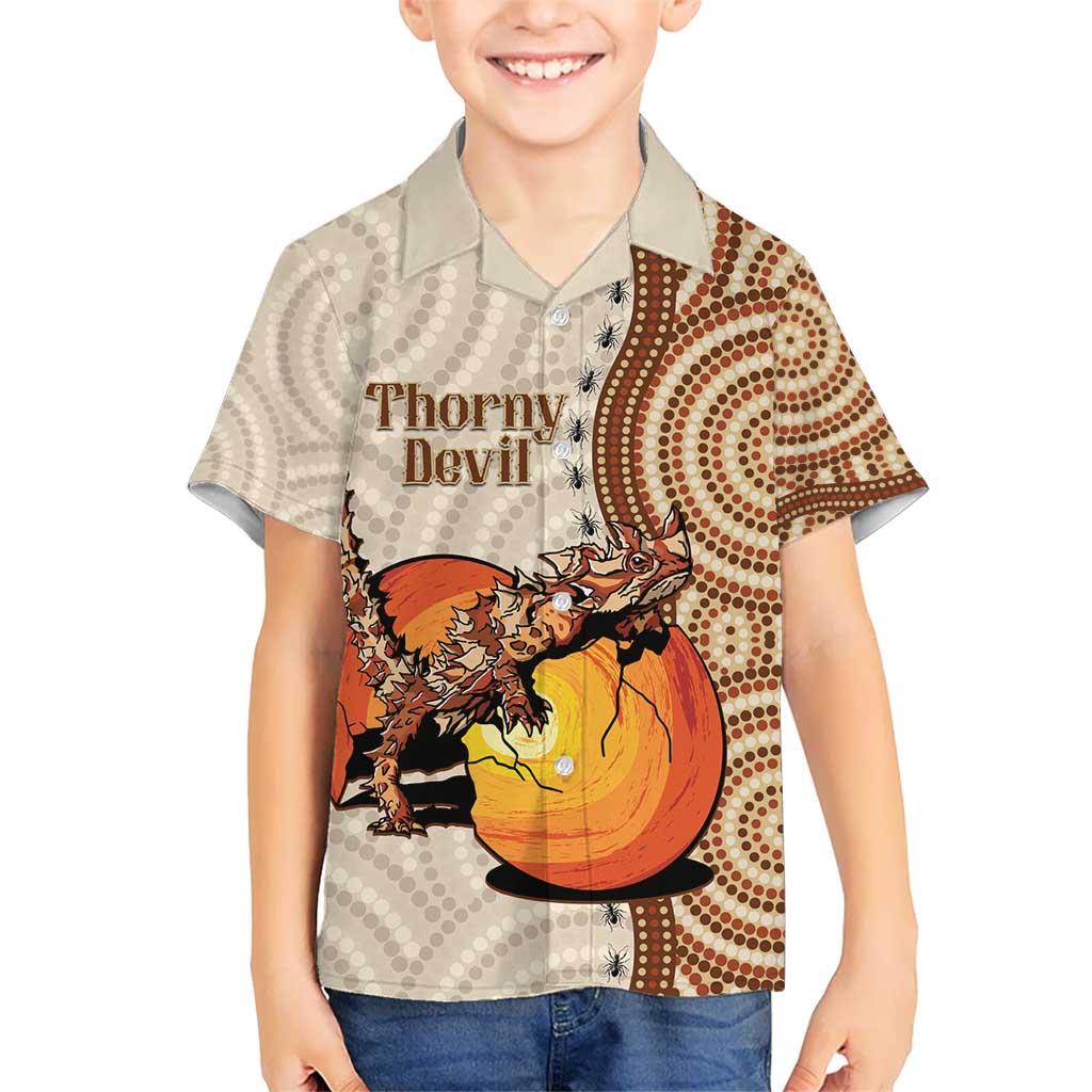 Thorny Devil Australia Hawaiian Shirt Baby Moloch Horridus With Ants - Aboriginal Art - Vibe Hoodie Shop