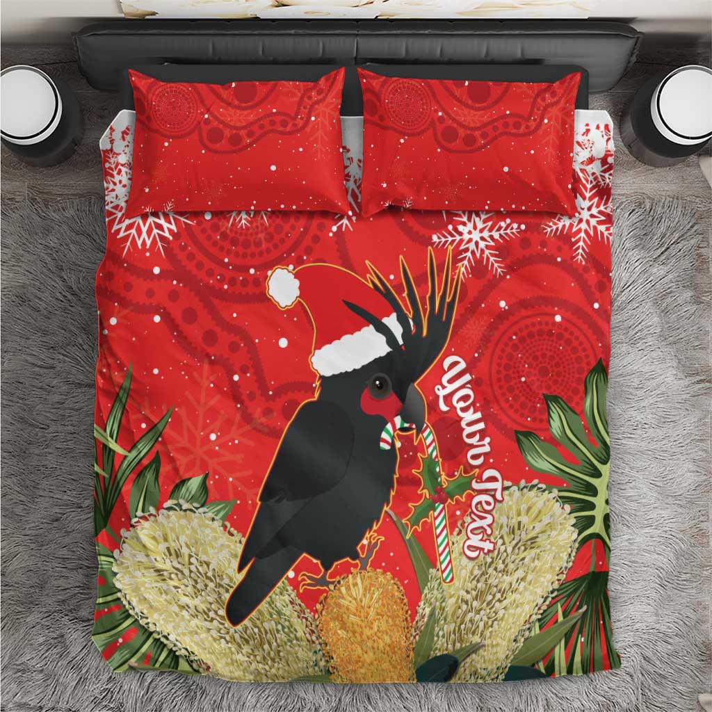 Personalised Palm Cockatoo Australia Christmas Bedding Set Merry Chrissie - Banksia Flowers - Vibe Hoodie Shop