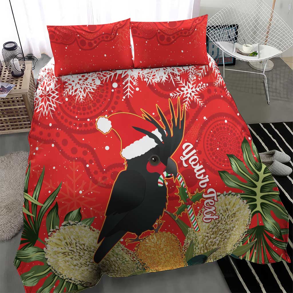 Personalised Palm Cockatoo Australia Christmas Bedding Set Merry Chrissie - Banksia Flowers - Vibe Hoodie Shop