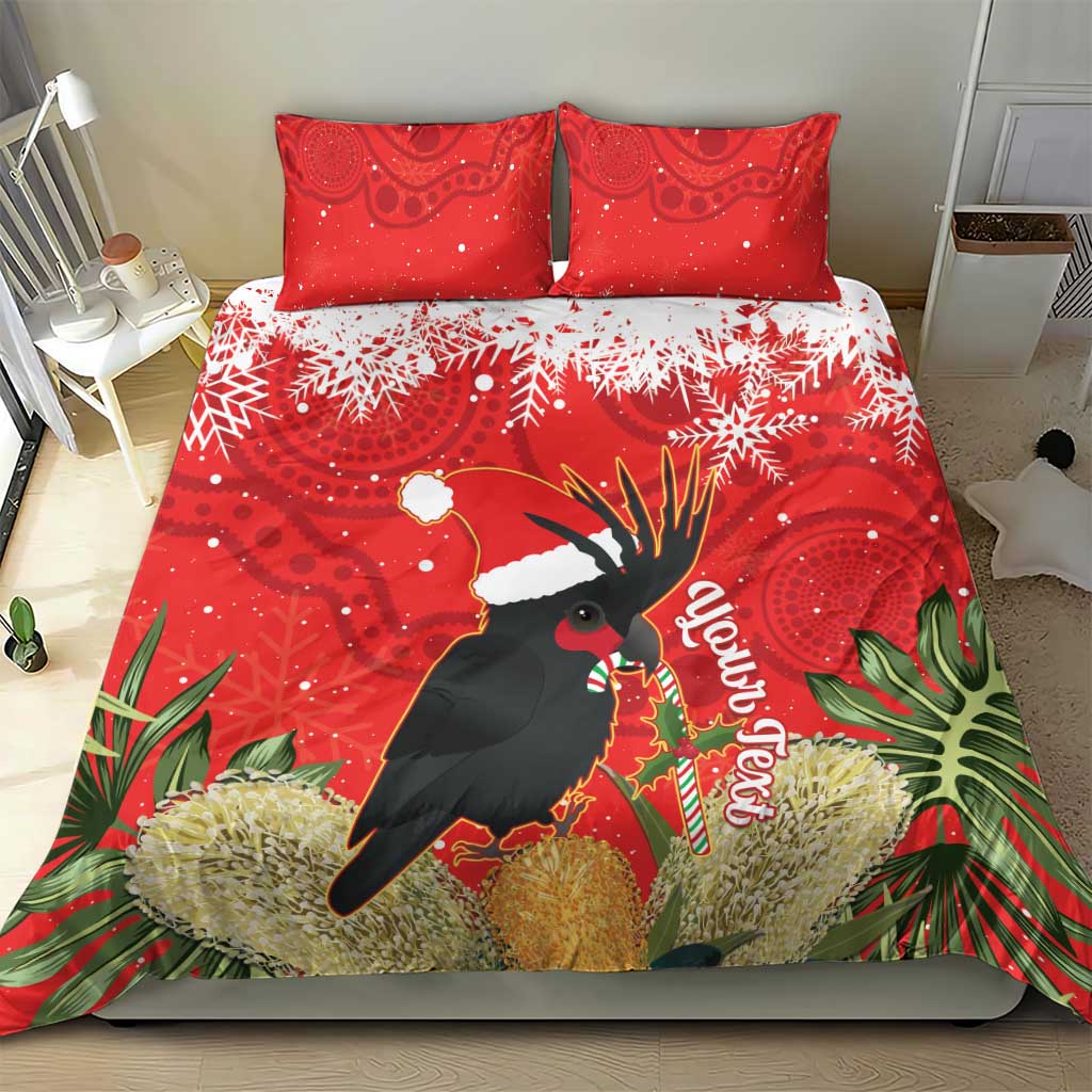 Personalised Palm Cockatoo Australia Christmas Bedding Set Merry Chrissie - Banksia Flowers - Vibe Hoodie Shop