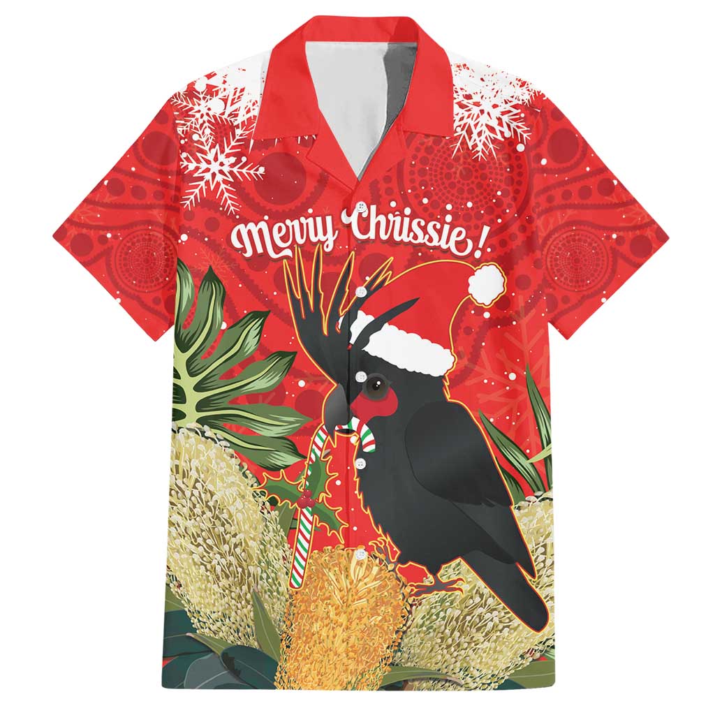 Personalised Palm Cockatoo Australia Christmas Hawaiian Shirt Merry Chrissie - Banksia Flowers - Vibe Hoodie Shop