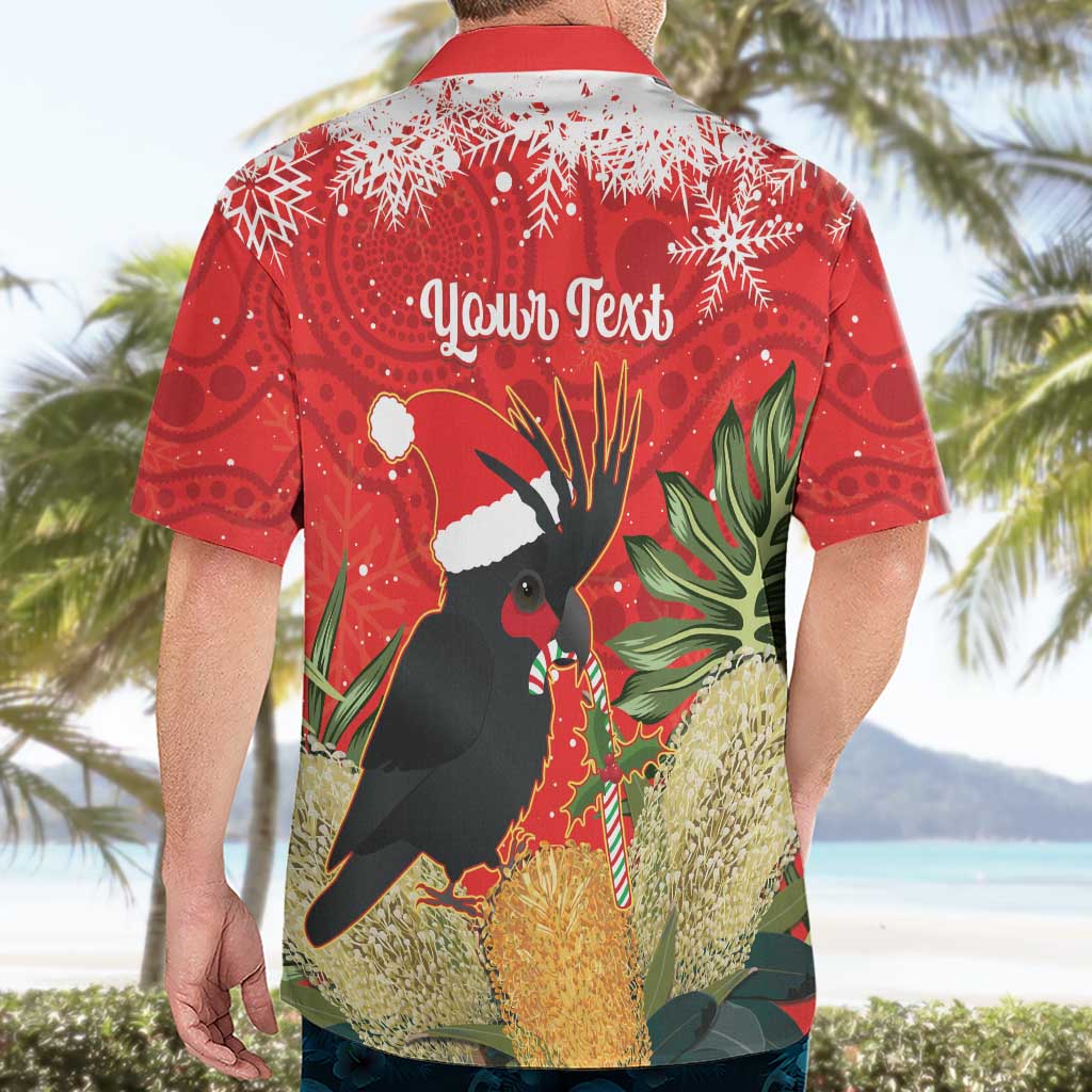 Personalised Palm Cockatoo Australia Christmas Hawaiian Shirt Merry Chrissie - Banksia Flowers - Vibe Hoodie Shop