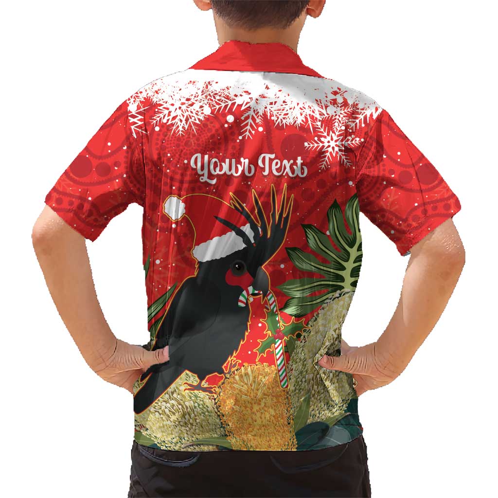 Personalised Palm Cockatoo Australia Christmas Hawaiian Shirt Merry Chrissie - Banksia Flowers - Vibe Hoodie Shop