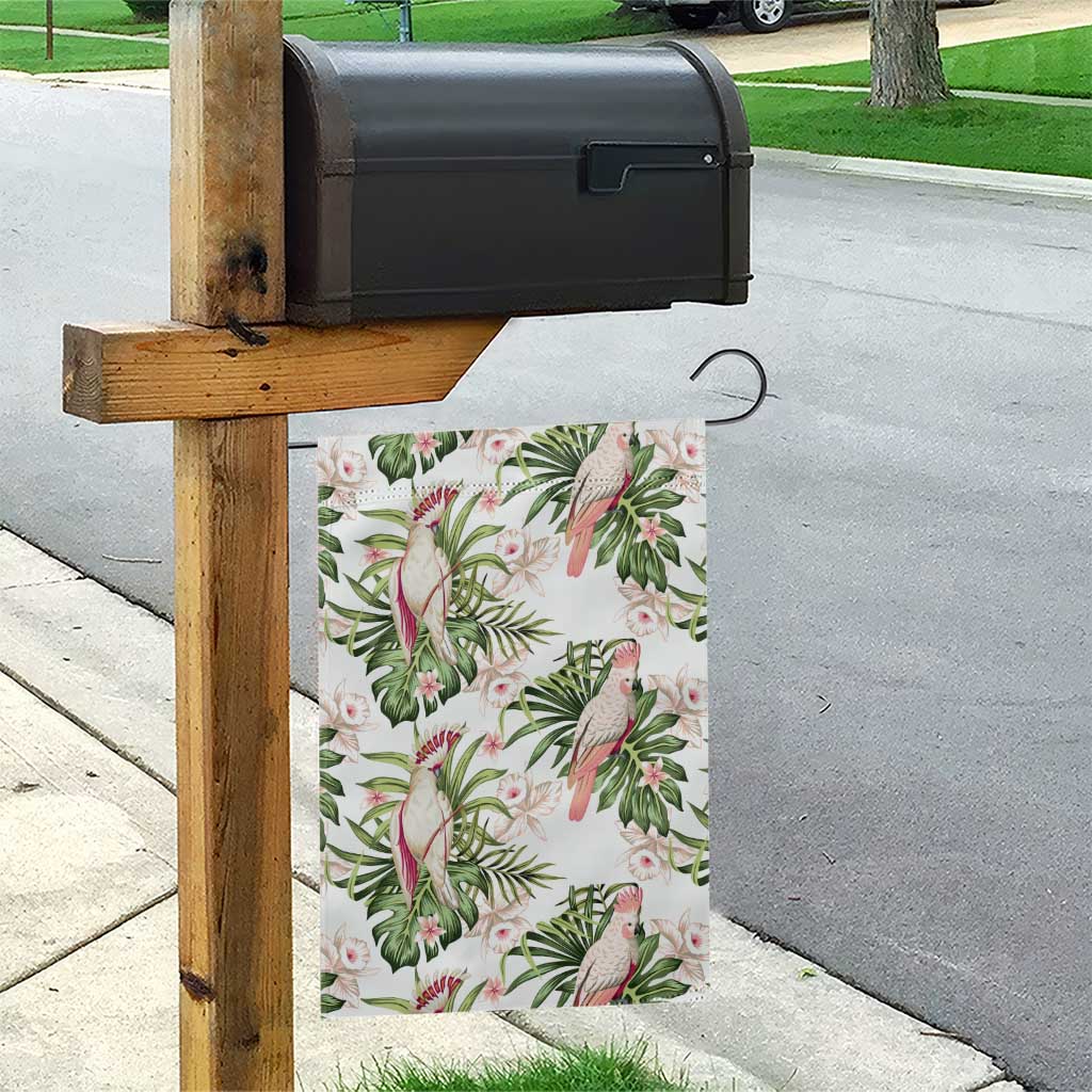 Australia Pink Cockatoo Garden Flag Aussie Orchids - Seamless Pattern - Vibe Hoodie Shop