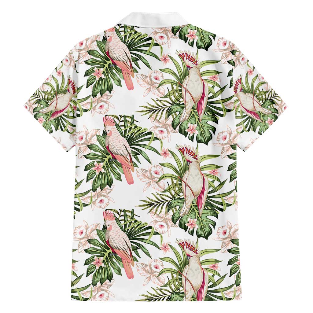 Australia Pink Cockatoo Hawaiian Shirt Aussie Orchids - Seamless Pattern - Vibe Hoodie Shop