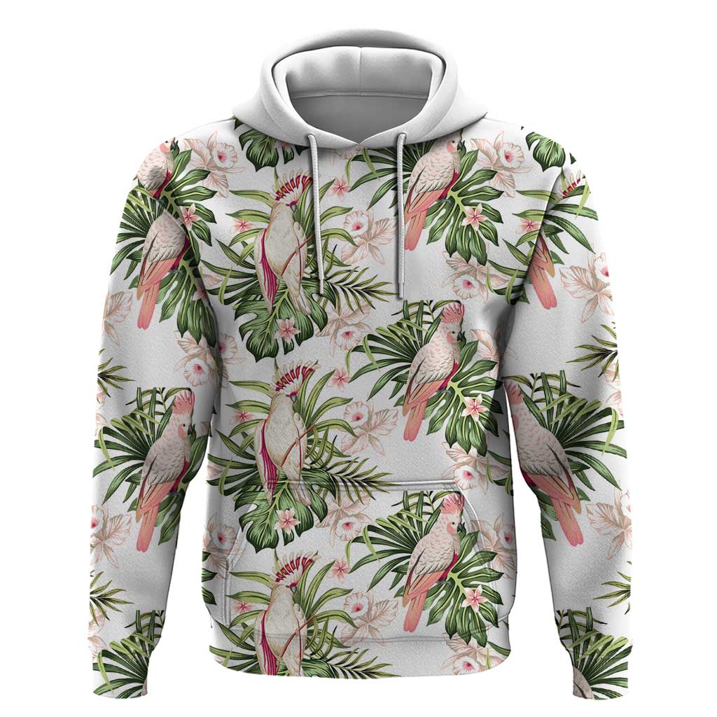 Australia Pink Cockatoo Hoodie Aussie Orchids - Seamless Pattern - Vibe Hoodie Shop
