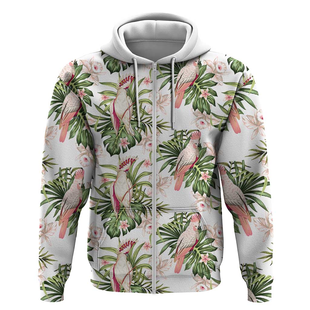 Australia Pink Cockatoo Hoodie Aussie Orchids - Seamless Pattern - Vibe Hoodie Shop