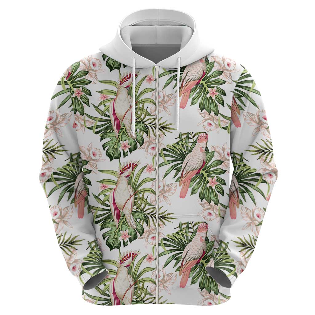 Australia Pink Cockatoo Hoodie Aussie Orchids - Seamless Pattern - Vibe Hoodie Shop