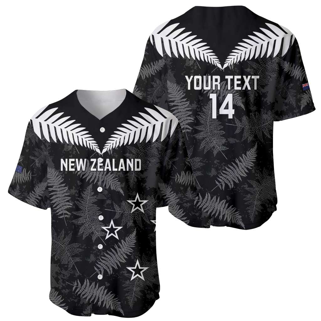 Custom New Zealand Silver Fern Football Baseball Jersey Go Aotearoa Grunge Black - Vibe Hoodie