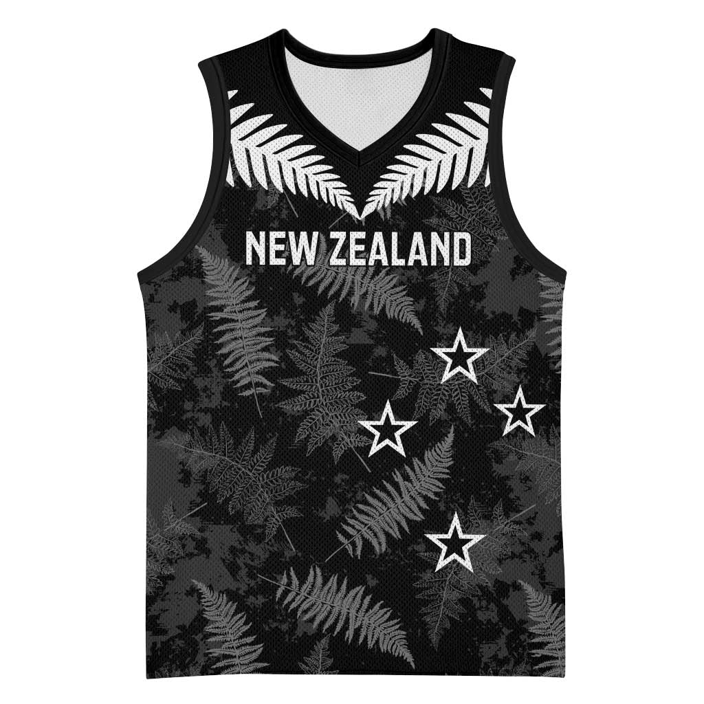 Custom New Zealand Silver Fern Football Basketball Jersey Go Aotearoa Grunge Black - Vibe Hoodie