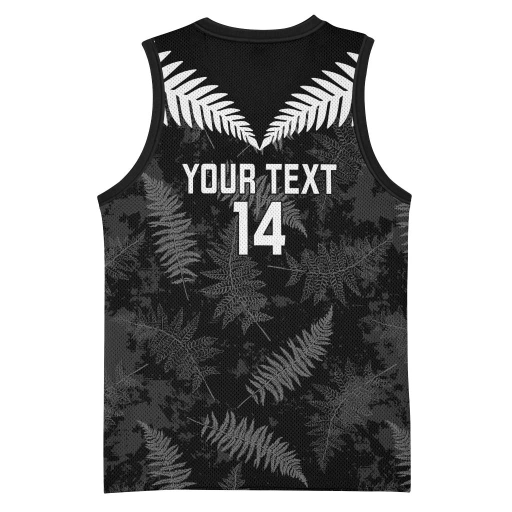 Custom New Zealand Silver Fern Football Basketball Jersey Go Aotearoa Grunge Black - Vibe Hoodie
