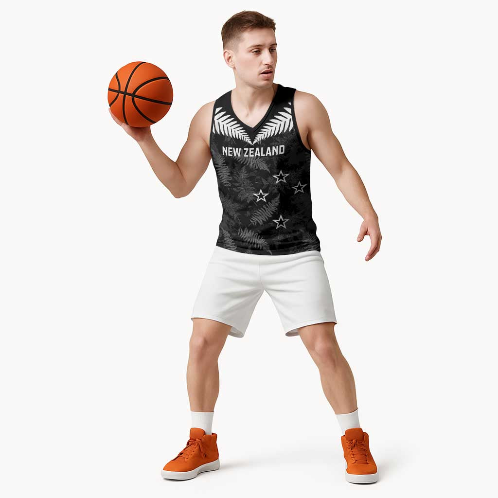Custom New Zealand Silver Fern Football Basketball Jersey Go Aotearoa Grunge Black - Vibe Hoodie