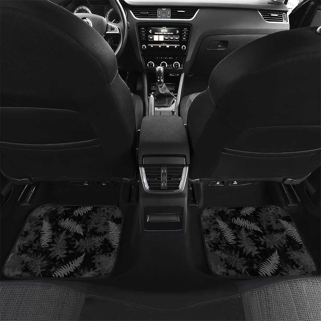 Custom New Zealand Silver Fern Football Car Mats Go Aotearoa Grunge Black - Vibe Hoodie