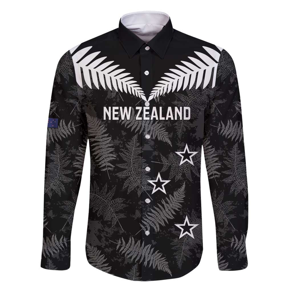 Custom New Zealand Silver Fern Football Family Matching Summer Maxi Dress and Hawaiian Shirt Go Aotearoa Grunge Black - Vibe Hoodie