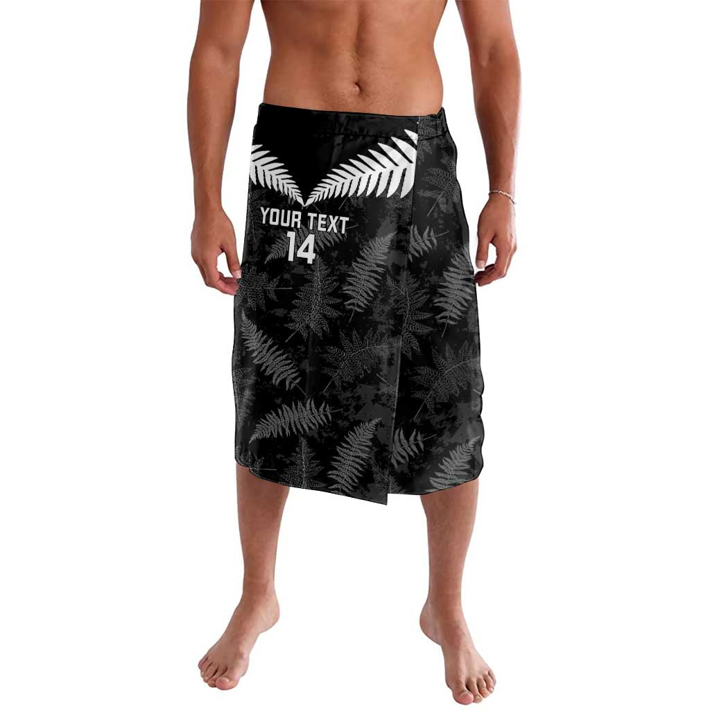 Custom New Zealand Silver Fern Football Lavalava Go Aotearoa Grunge Black - Vibe Hoodie