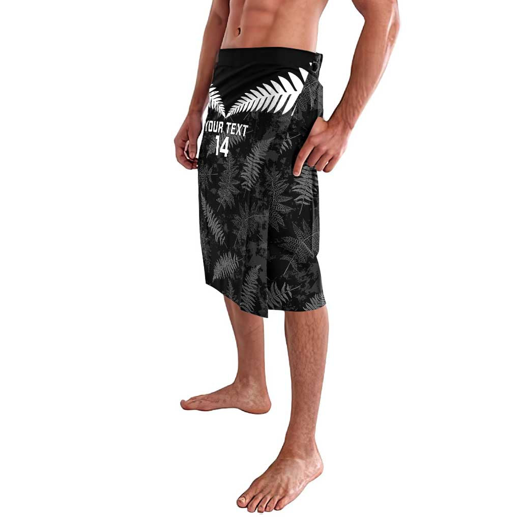 Custom New Zealand Silver Fern Football Lavalava Go Aotearoa Grunge Black - Vibe Hoodie