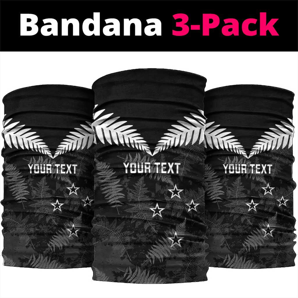 Custom New Zealand Silver Fern Football Neck Gaiter Go Aotearoa Grunge Black - Vibe Hoodie