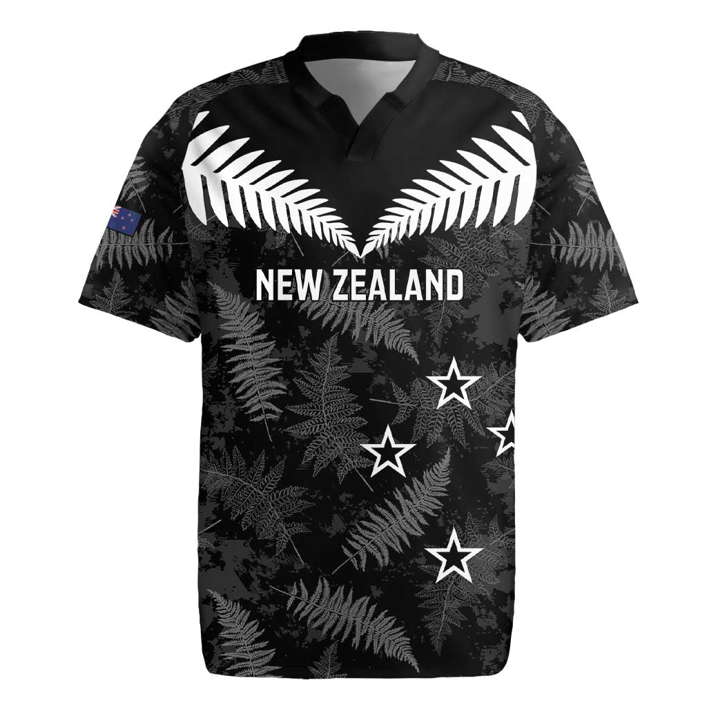 Custom New Zealand Silver Fern Football Rugby Jersey Go Aotearoa Grunge Black - Vibe Hoodie