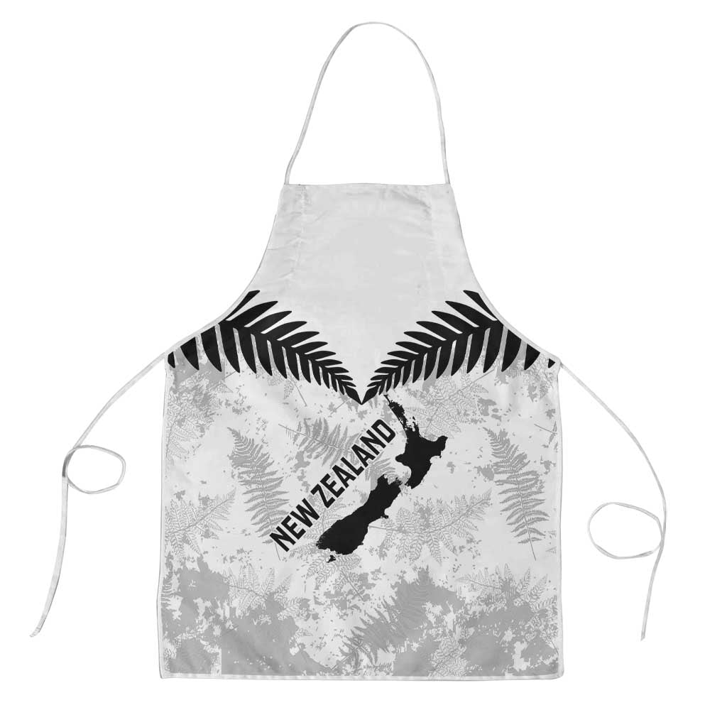 Custom New Zealand Silver Fern Football Apron Go Aotearoa Grunge White - Vibe Hoodie