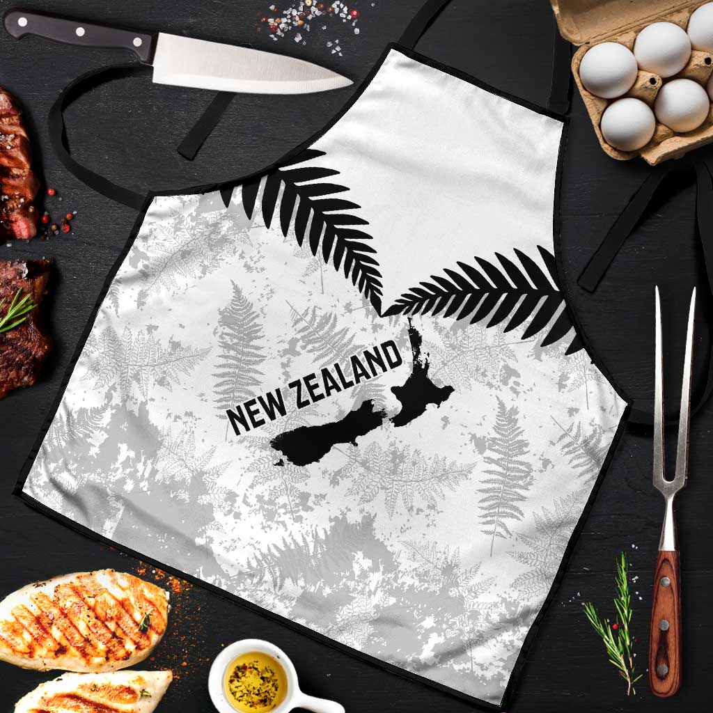 Custom New Zealand Silver Fern Football Apron Go Aotearoa Grunge White - Vibe Hoodie