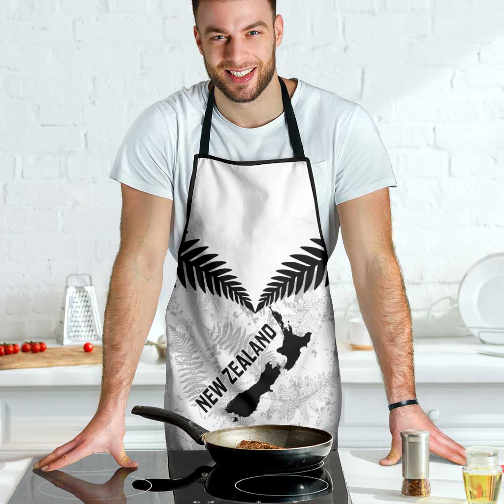 Custom New Zealand Silver Fern Football Apron Go Aotearoa Grunge White - Vibe Hoodie