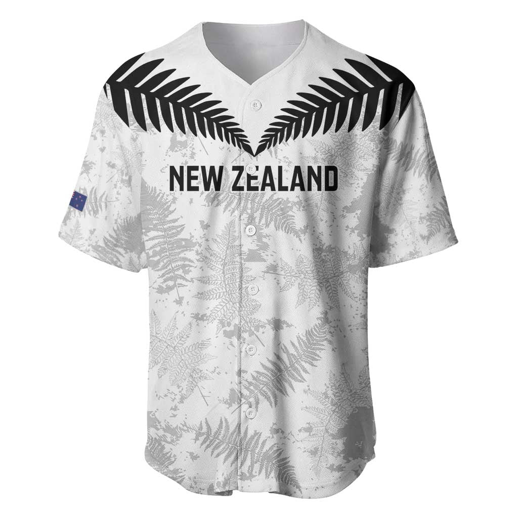 Custom New Zealand Silver Fern Football Baseball Jersey Go Aotearoa Grunge White - Vibe Hoodie