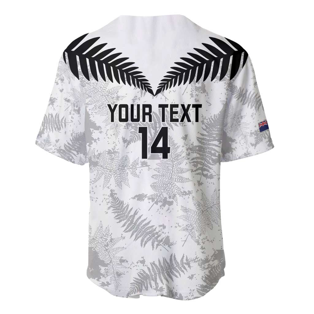 Custom New Zealand Silver Fern Football Baseball Jersey Go Aotearoa Grunge White - Vibe Hoodie