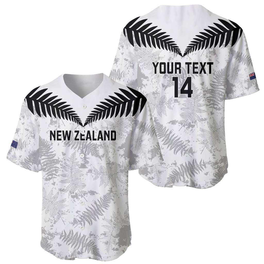 Custom New Zealand Silver Fern Football Baseball Jersey Go Aotearoa Grunge White - Vibe Hoodie
