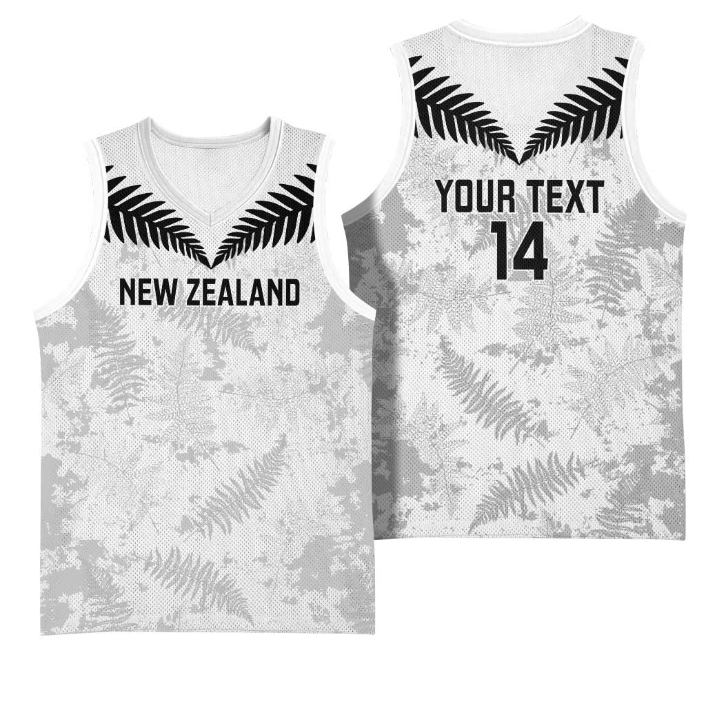 Custom New Zealand Silver Fern Football Basketball Jersey Go Aotearoa Grunge White - Vibe Hoodie