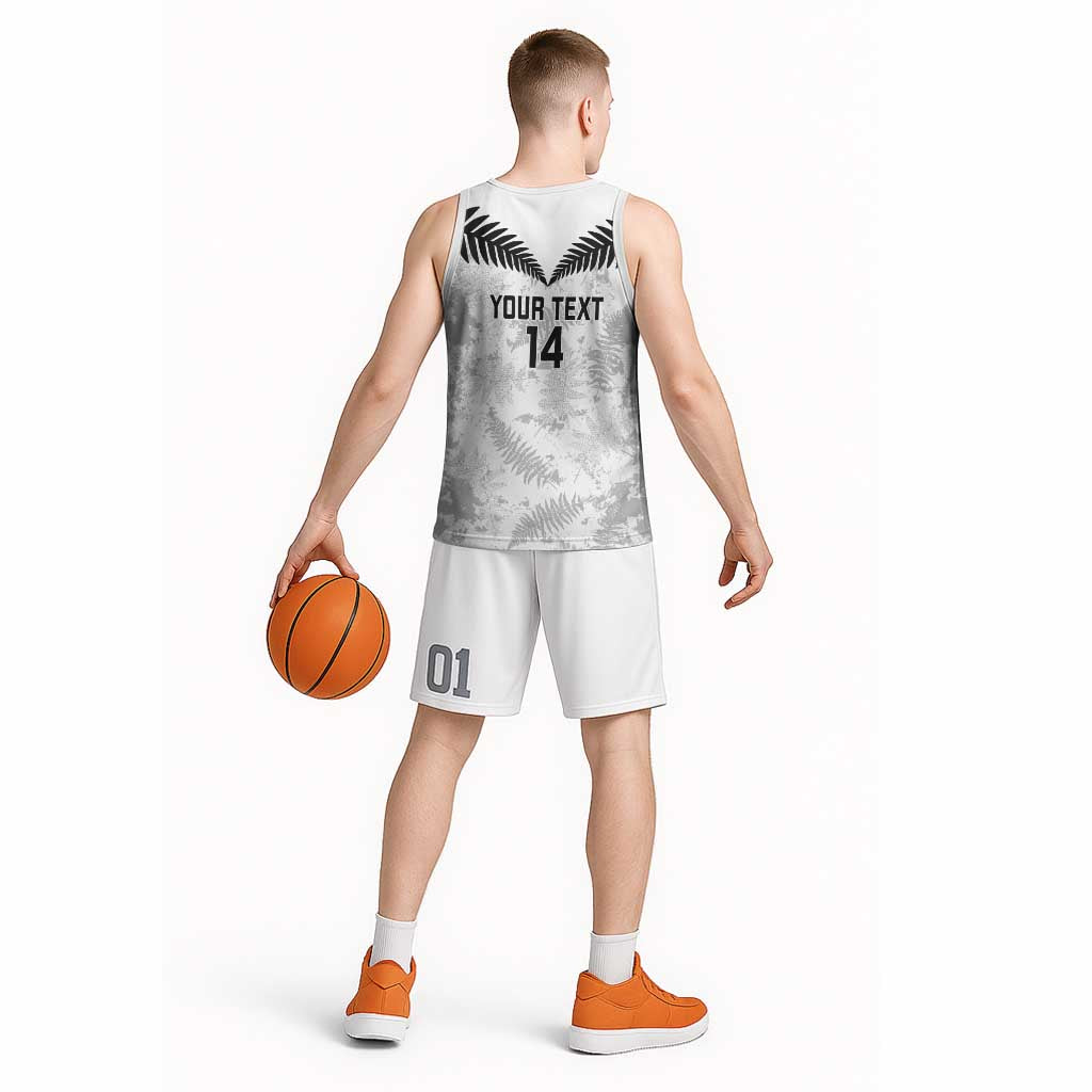 Custom New Zealand Silver Fern Football Basketball Jersey Go Aotearoa Grunge White - Vibe Hoodie