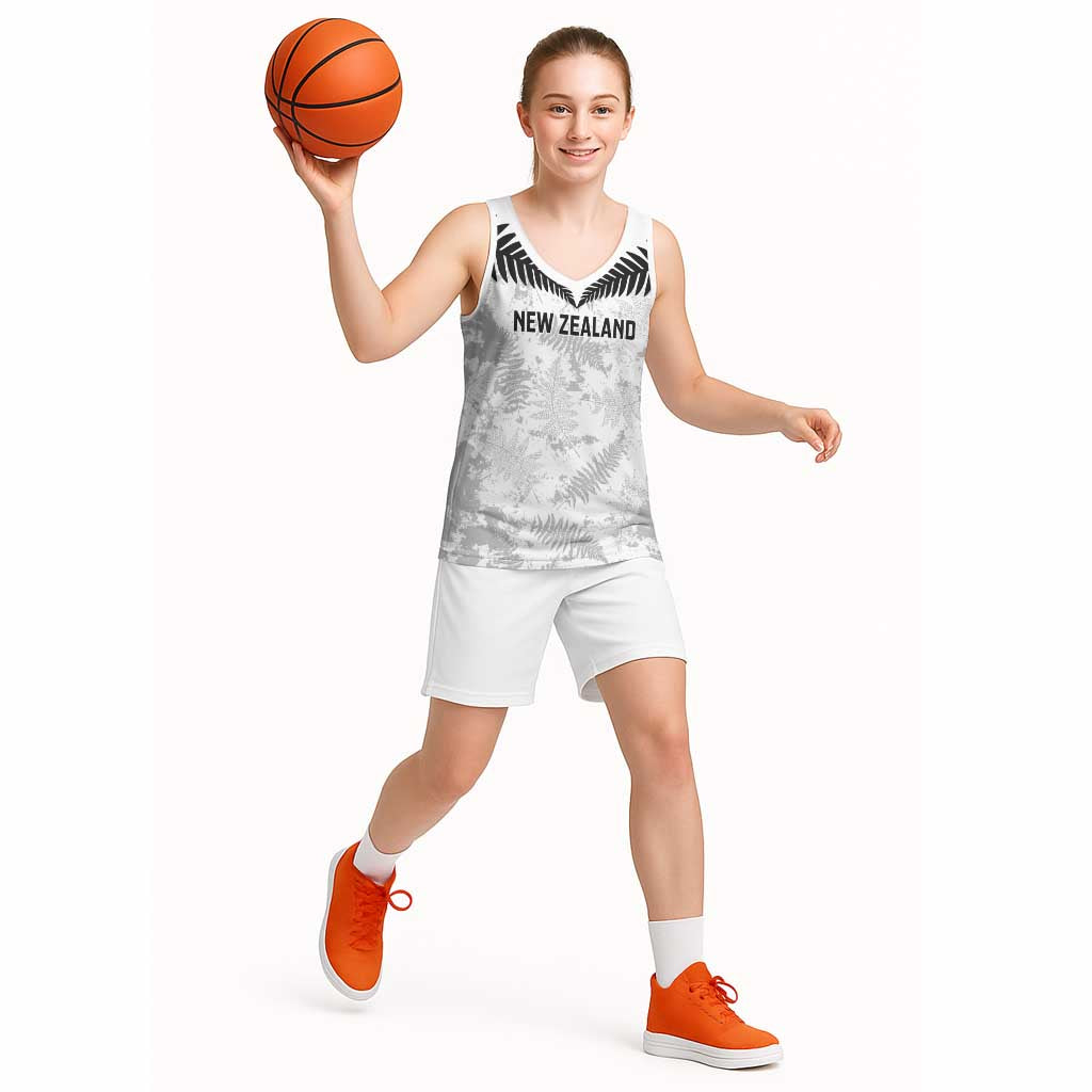 Custom New Zealand Silver Fern Football Basketball Jersey Go Aotearoa Grunge White - Vibe Hoodie