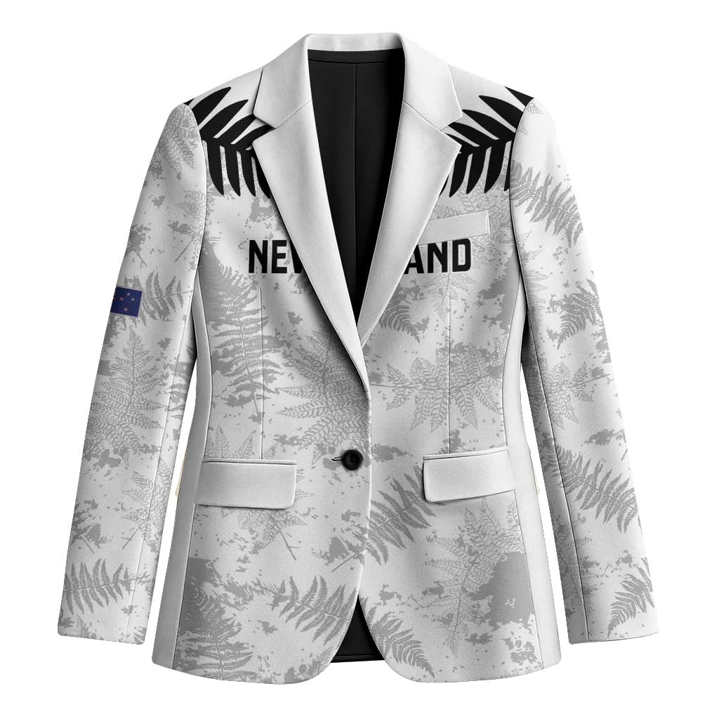 Custom New Zealand Silver Fern Football Blazer Go Aotearoa Grunge White - Vibe Hoodie
