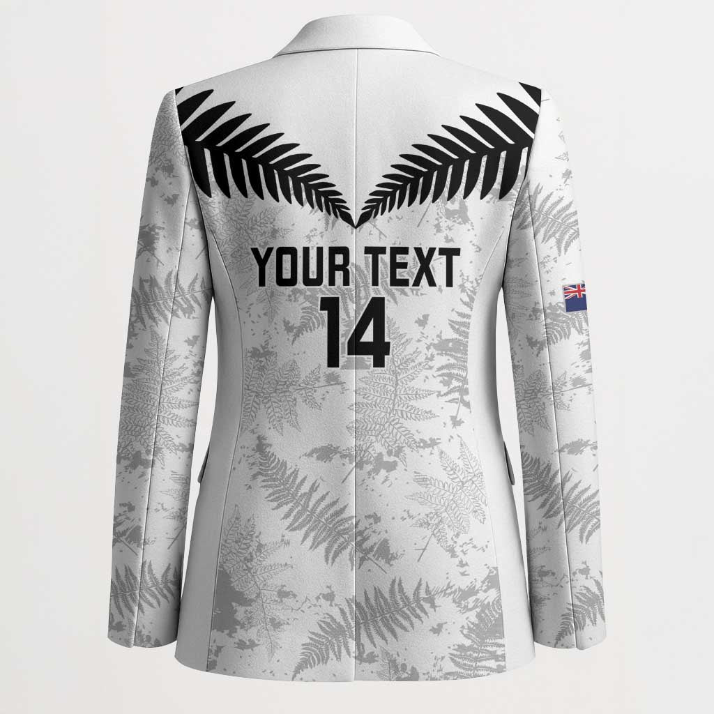 Custom New Zealand Silver Fern Football Blazer Go Aotearoa Grunge White - Vibe Hoodie