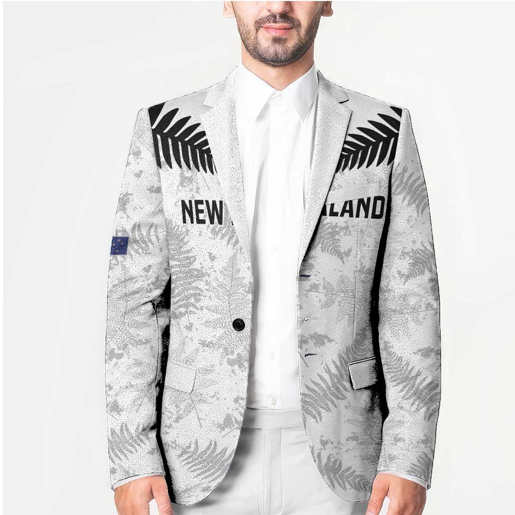 Custom New Zealand Silver Fern Football Blazer Go Aotearoa Grunge White - Vibe Hoodie