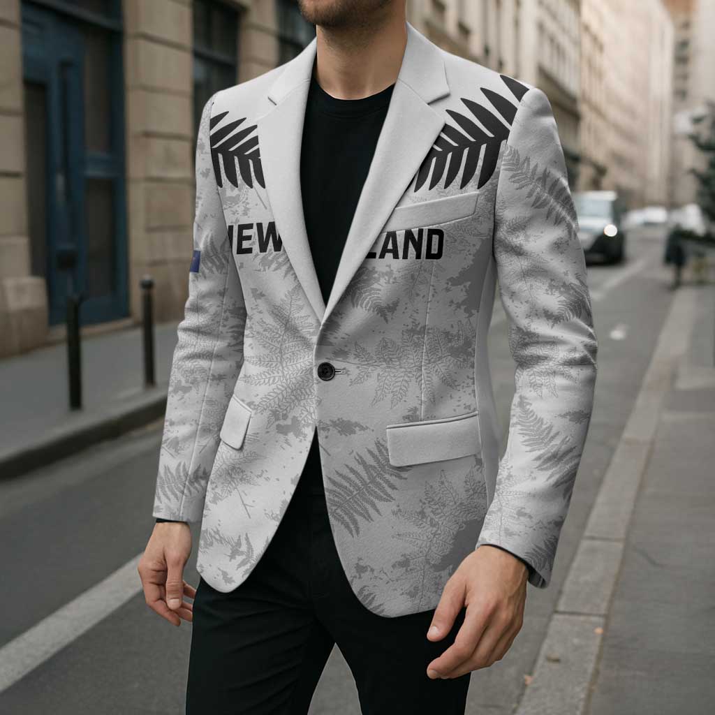 Custom New Zealand Silver Fern Football Blazer Go Aotearoa Grunge White - Vibe Hoodie