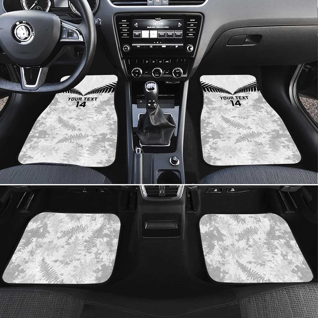 Custom New Zealand Silver Fern Football Car Mats Go Aotearoa Grunge White - Vibe Hoodie