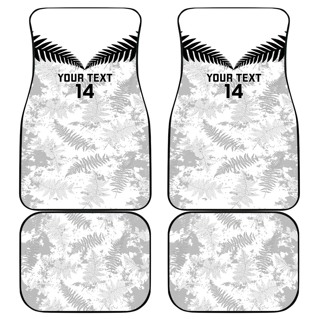 Custom New Zealand Silver Fern Football Car Mats Go Aotearoa Grunge White - Vibe Hoodie