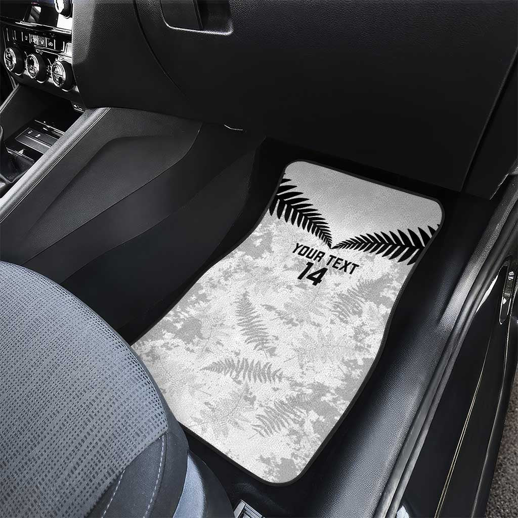 Custom New Zealand Silver Fern Football Car Mats Go Aotearoa Grunge White - Vibe Hoodie
