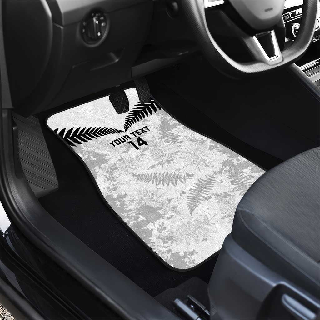 Custom New Zealand Silver Fern Football Car Mats Go Aotearoa Grunge White - Vibe Hoodie