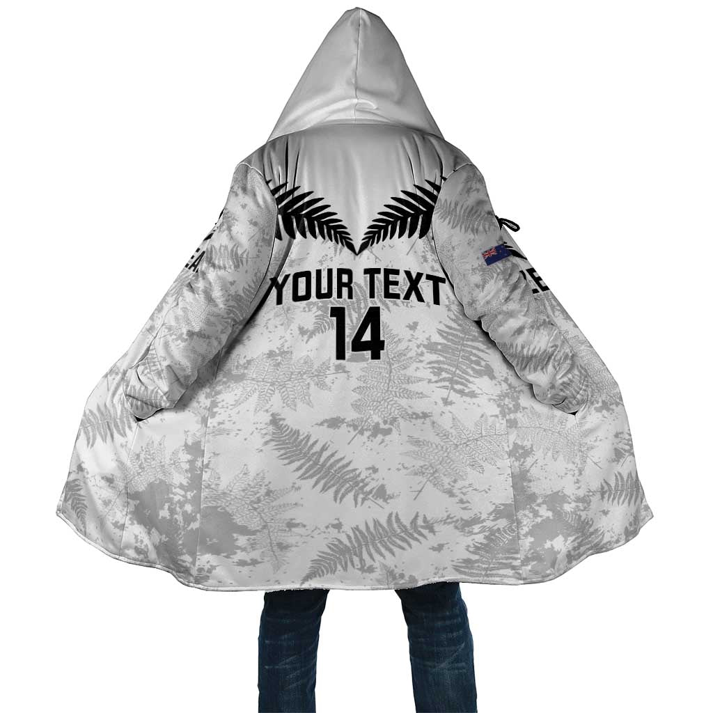 Custom New Zealand Silver Fern Football Cloak Go Aotearoa Grunge White - Vibe Hoodie